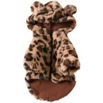 Aosijia sweat � capuche polaire pour chien, imprim� l�opard, manteau pour chien, veste d'hiver chaude ...