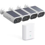 Aosu - 2k cam�ra surveillance ext�rieure sans fil, base + 4 cam, 3mp wifi solaire cam�ra exterieur � ...