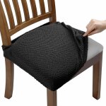 4 pcs housse de chaise extensible en jacquard housse assise chaise pour salle  manger, amovibles et ...