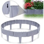Bordures de jardin 5 m, bordure de pelouse en plastique, bordure de gazon clture effet, aspect pierre ...