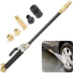 Aougo - lance de nettoyeur haute pression, pistolet de nettoyage haute pression rglable, buse de tuyau ...
