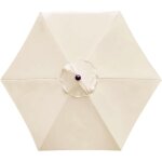 Rechange toile de parasol de jardin (2. 7m) dessus de parapluie de remplacement pour 6 bras, toile de ...