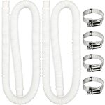 Tuyau de rechange pour piscine hors sol, tuyau de remplacement de piscine avec 4 colliers de serrage ...