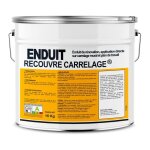 Enduit carrelage effet bton, salle de bain, cuisine, recouvre les joints, lisse et dcore, sans sous ...