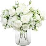 Apex 2 bouquets fleurs artificielles en soie pivoine artificielle fausse fleur pour mariage parti accueil ...