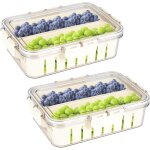 Apex bo�tes de conservation des aliments frais avec couvercles herm�tiques, lot de 2. bo�tes de conservation ...
