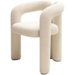 Apex chaise de coiffeuse moderne en velours, ensemble de table de salle � manger ronde avec chaises peu ...