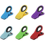 Apex pinces magn�tiques robustes pour sacs alimentaires et blocs - notes, en plastique, couleurs assorties, ...