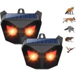 Apex r�pulsif ultrasonique pour animaux, lampe led rouge solaire anti - chats, repousse efficacement ...