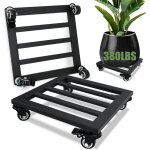 Apex support � plantes � roulettes, lot de 2, support � plantes de 30 cm avec roulettes, chariot � plantes ...