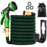 Apex tuyau d'arrosage extensible, tuyau flexible anti - torsion en latex 3 couches am�lior�, buse de ...