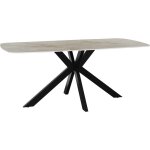 Apollo xl - table � manger en pierre fritt�e beige 180 cm