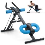 Appareil abdos et fessiers, 5 niveaux, inclinaison rglable, cran lcd, charge 200 kg, coussin u, guidon ...