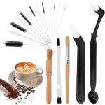 Applicable 15 pi�ces brosse machine � cafe, brosse de nettoyage pour moulin � cafe, machine � cafe