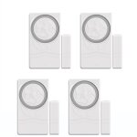 Applicable lot de 4 alarmes de porte de s�curit� pour la maison, d�tecteur d'ouverture de fen�tre magn�tique, ...