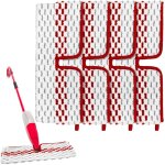 Applicable 4 pi�ces recharge pour vileda 12 spray max, 100% microfibre pour balai, r�utilisable, pour ...