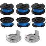 Applicable lot de 6 bobines de fil de rechange, pour coupe - bordure ryobi one + rac124 ac14rl3a olt1823 ...