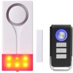 Applicable alarme pour porte et fen�tre - antivol sans fil avec son puissant de 105 db et lumi�re vive, ...