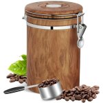 Applicable bo�te � caf� herm�tique - 1, 8 l - en acier inoxydable - avec cuill�re doseuse - grain de ...