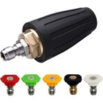 Applicable buse turbo pour nettoyeur haute pression, buse rotative et 5 embouts, raccord rapide 1 / 4', ...