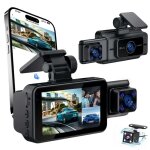 Applicable cam�ra embarqu�e 3 cam�ras, dvr 1080 p, wi - fi, 3 pouces, enregistreur vid�o, cam�ra de recul, ...