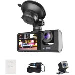 Applicable cam�ra embarqu�e voiture 1080p cam�ra avant, int�rieure et arri�re 2 pouces prise en charge ...