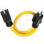 Applicable cordon de rallonge mle  mle, adaptateur de gnrateur  3 fiches mles 12awg 125v pour ...