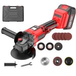 Applicable meuleuse d'angle sans fil, meuleuse d'angle sans fil 21 v 100 mm, avec 1 batteries 3, 0 ah ...