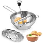 Applicable moulin a legumes manuel, moulin  lgumes en acier inoxydable avec 3 couches de tamis, moulin ...