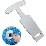 Applicable outil de retrait de bouchon de piscine, outil de retrait de si�ge oculaire de piscine en m�tal ...