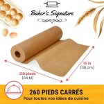 Applicable papier cuisson rouleau non blanchi - papier sulfuris� de 38cm x 64m avec coupeur - papier ...