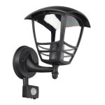 Applique extrieure avec dtecteur de mouvement imma sensor e27 noir ip44 edo777381 edo solutions