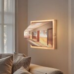 Applique murale 3d naked eye, rechargeable par usb, veilleuse d�corative trois couleurs r�glables, lampe ...