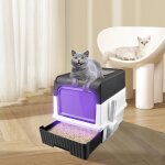 Bac liti�re chat, wc pour chats, bac � liti�re avec pelle - st�rilisation et d�sodorisation aux ultraviolets ...