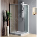 Aqualine - cabines de douche - cabine de douche carre, 80x80 cm, verre dpoli brick btq800