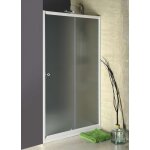 Aqualine cabines de douche - porte de douche coulissante 120 cm, verre dpoli bts120