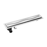 Aqualine - canniveaux - caniveau de douche vento avec grille, 860x140x92 mm, inox 2708 - 90