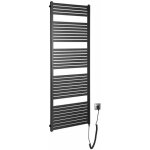 Aqualine - chauffage - sche - serviettes tondi - e, 60x169 cm, 800w, noir mat de496t