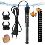 Aquarium heater 100w, adjustable thermostat 18 - 32?c, submersible glass heater for fish tanks and aquarium ...