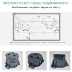 Aquassistances - aquasani kit 8 pieds r�glable pour receveur de douche