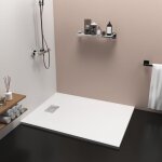 Aquasani - receveur de douche 120x90x4 blanc antidérapant pn24 avec grille en inox poli et bonde extra ... Aquasani - receveur de douche 120x90x4 blanc antidérapant pn24 avec grille en inox poli et bonde extra ...