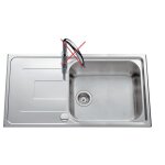 Aquatop - jamais utilise] vier  encastrer de cuisine portofino inox 1 bac et 1 gouttoir - ev48011