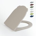 Aquawise abattant wc forme d court 43 cm - si�ge de toilette compact en duroplast - fixation par le haut ...