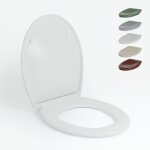 Aquawise abattant wc avec frein de chute cuvette toilette avec charni�res en inox lunette de toilette ...