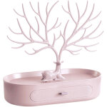 Arbre � bijoux d�coratif grande capacit� avec tiroir de base pour colliers, boucles d'oreilles et cl�s ...