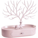 Arbre � bijoux d�coratif grande capacit� avec tiroir de base pour colliers, boucles d'oreilles et cl�s ...