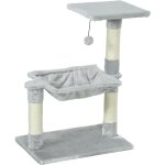 Arbre  chat 3 griffoirs grattoirs sisal naturel plateforme hamac et boule suspendue dim. 50l x 36l x ...