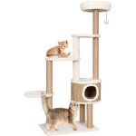 The living store arbre  chat coussin de luxe et grattoir 148 cm herbiers marins - arbre  chat - jouet ...
