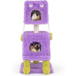 Costway - arbre � chat design 111 cm, tour pour chat en forme de monstre, 3 �tages, 2 condos avec toit ...