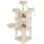 Yaheetech - arbre a chat gant 175 cm avec griffoir arbre  chat design arbre  gratter tour de jeux ...